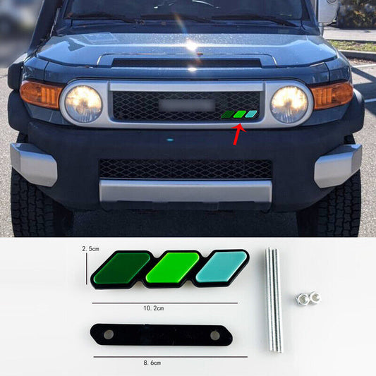 3-Color Front Center Mesh Grille Grill Badge Trim for Toyota FJ Cruiser 2007-14
