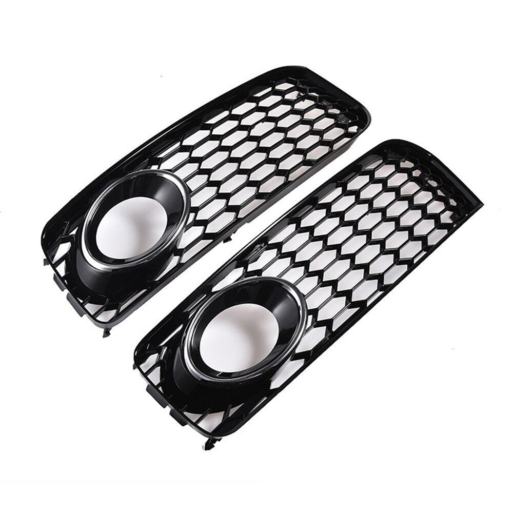 2-Piece Front Fog Light Grille Covers for 2008-2012 for Audi A5 S Series S5 RS5