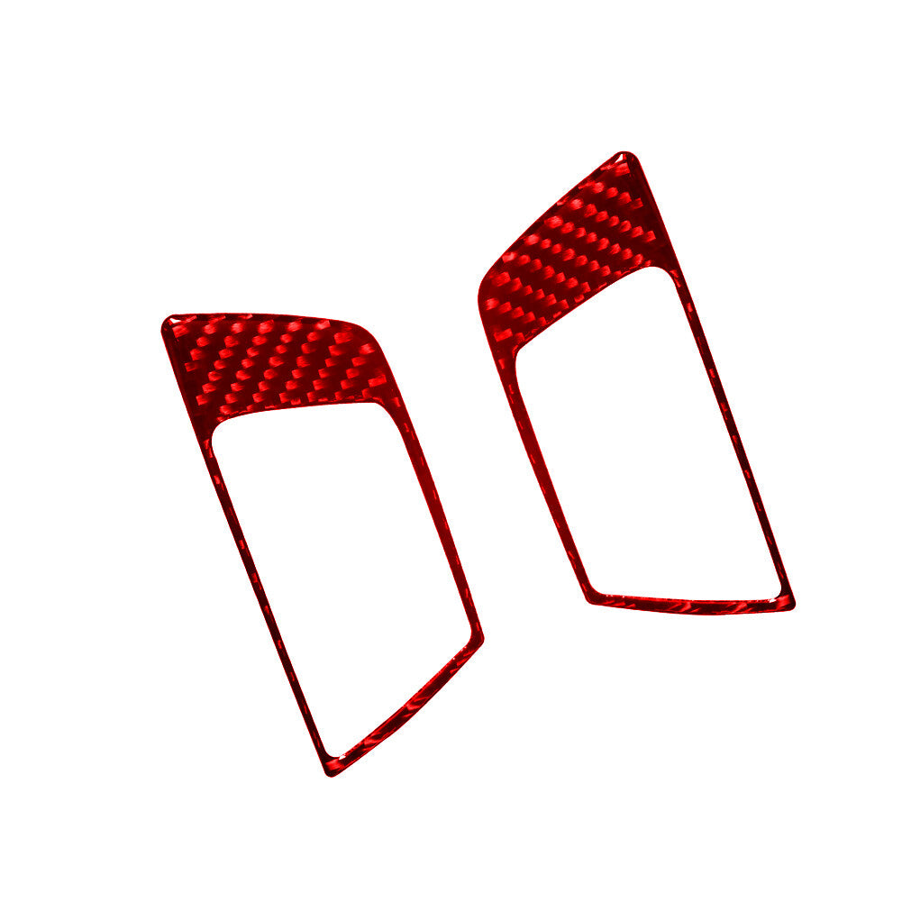 Red Carbon Fiber Rear Door Handle Sticker Cover Trim for Ford Fiesta 2011-2015