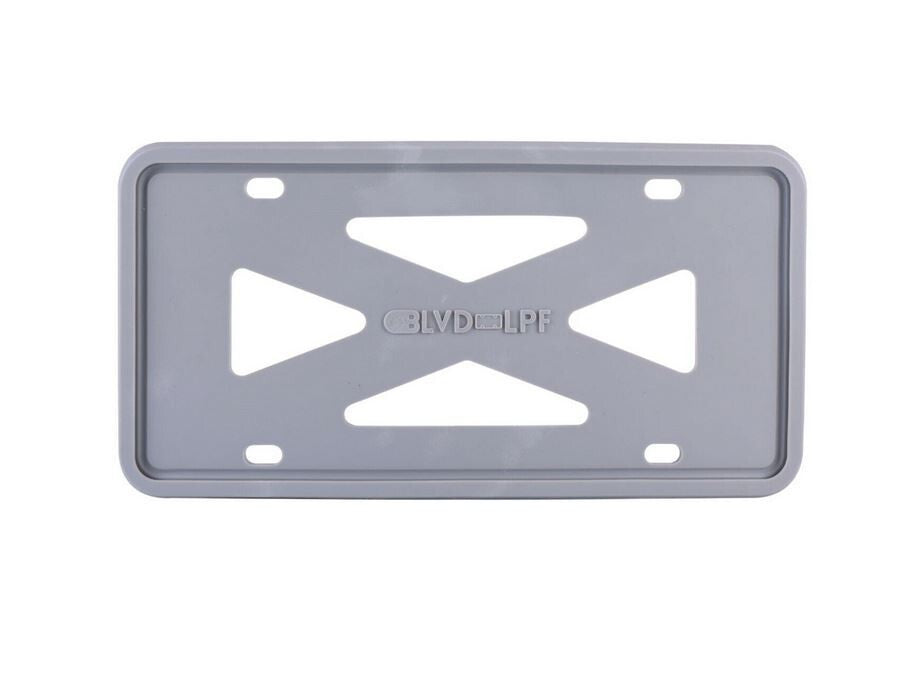 1 piece of car license plate frame cover cap, trunk gray silicone, suitable for Audi