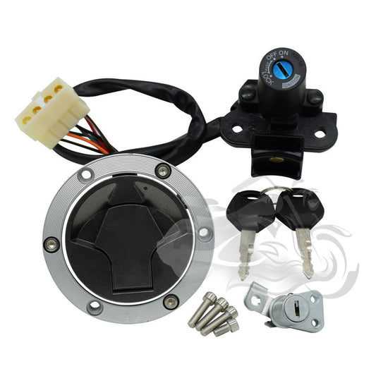 Ignition Switch Fuel Cap Lock Key Set Fit For 250R 08-12 EX 300 13-17