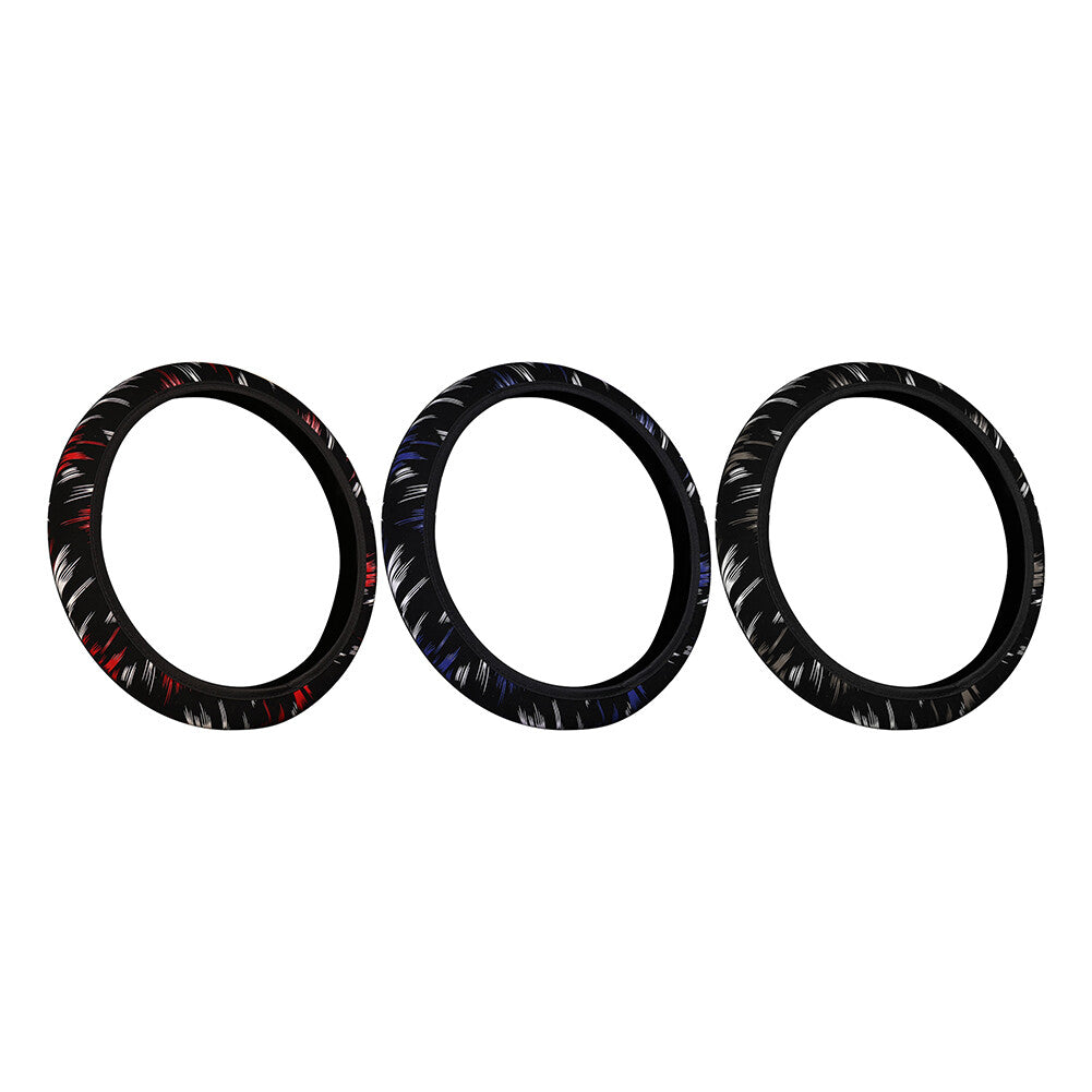 For 15/37-38CM PU Leather Good Grip Car Accessories Gray Steering Wheel Cover