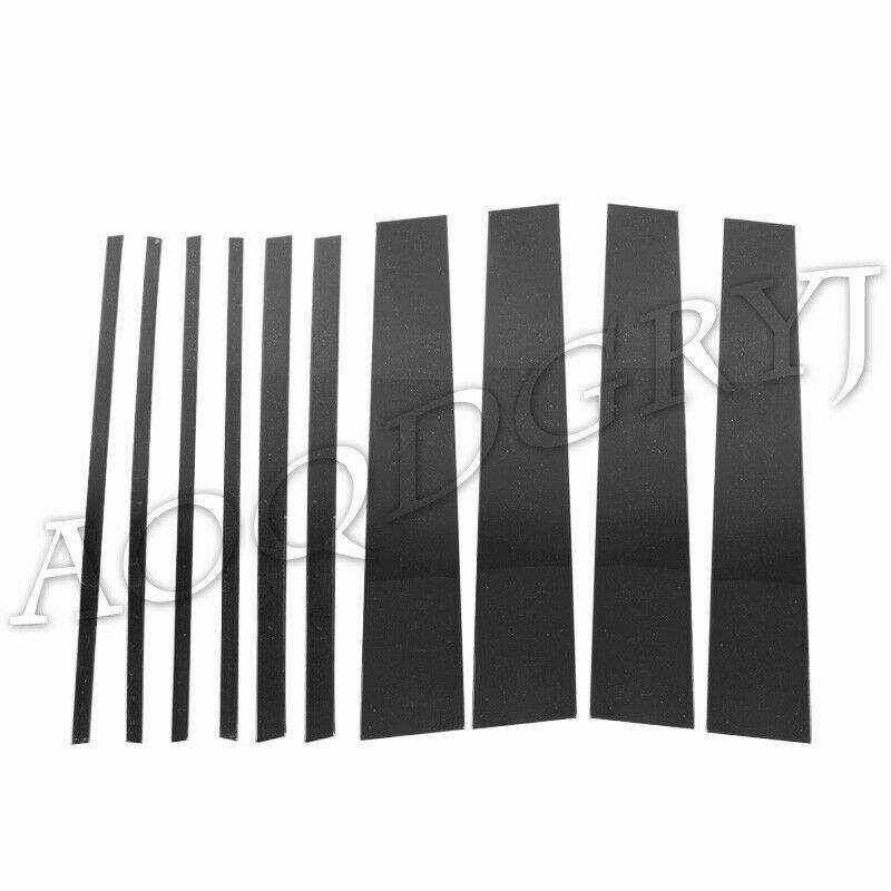 10X Black Pillar Posts for Toyota Prado Fj150 2010-2021 Car Door Trim Cover Kit