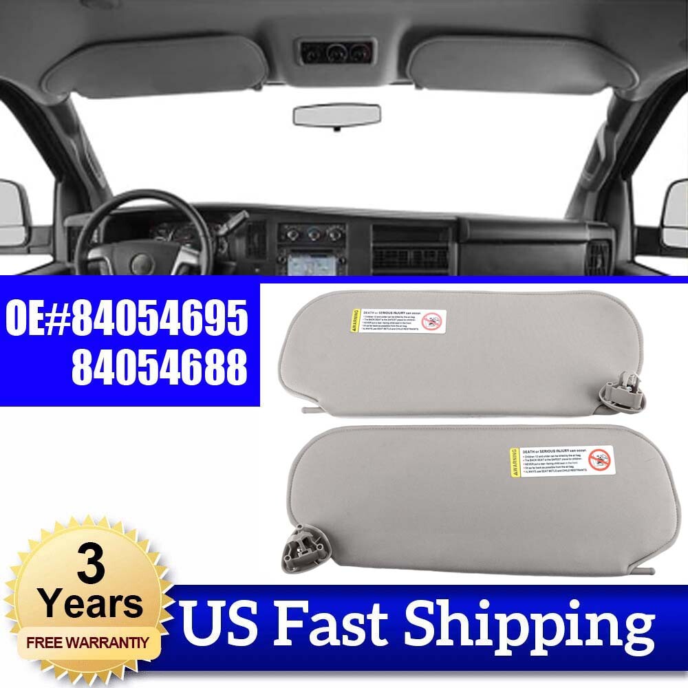 Sun Visor Gray Left+Right 84054695 84054688 for Chevrolet Express 1500 2500 3500