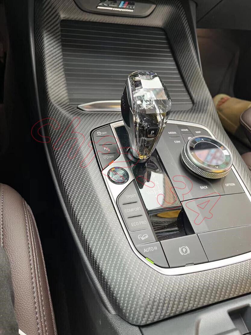 Matte Dry Carbon Interior Console Gear Shift Panel Trim For BWM X3 X4 M40i 2022+