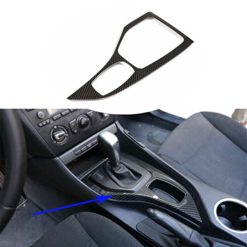 Carbon Fiber inner Console Gear Shift Panel Trim For Auto for BMW X1 E84 2013-15