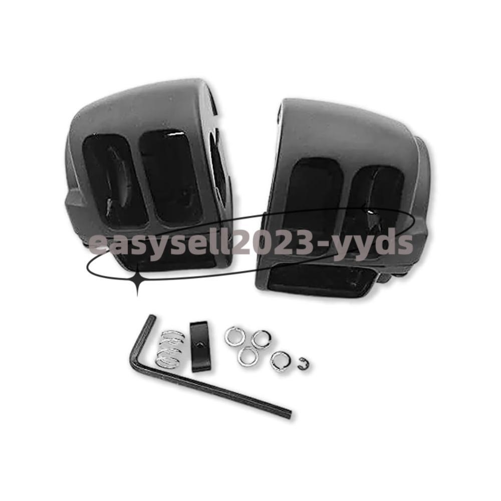Black Handlebar Switch Button Housing Cover For Softail Dyna Sportster Touring