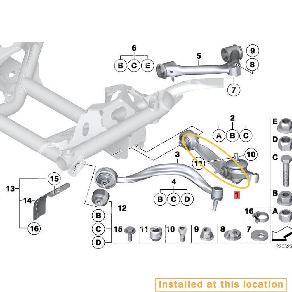 Front suspension control arm kit for Rolls-Royce for Phantom RR1 RR2 31122180523