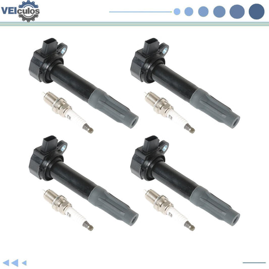 4Pcs Ignition Coils + Iridium Spark Plug For 2010-2012 Legacy Outback H4 2.5L