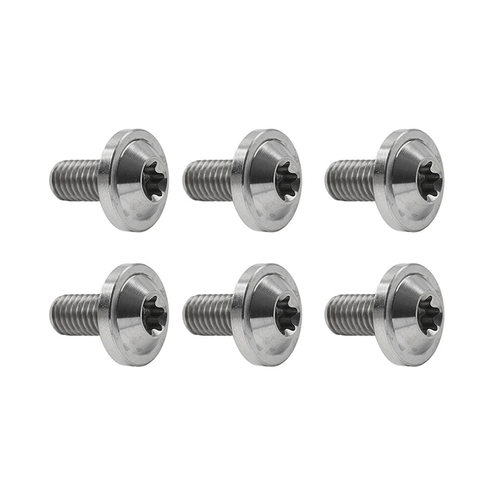 6pcs Alloy Bolts Truss Torx Head Screws M5x25mm For Motorcycle Silver