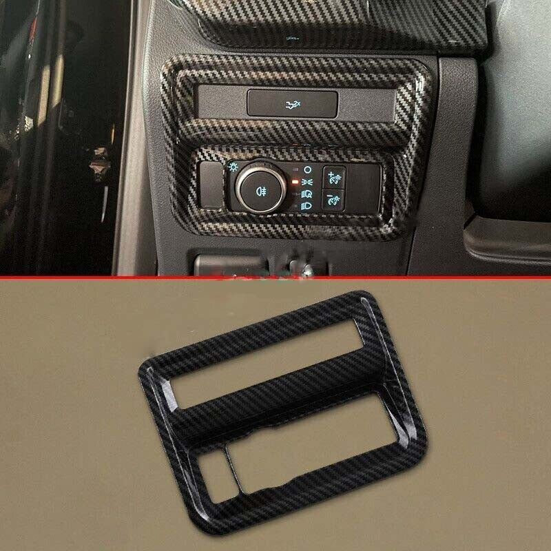 Carbon Fiber Headlight Switch Cover  for ford  F-150 F150 2021-2023