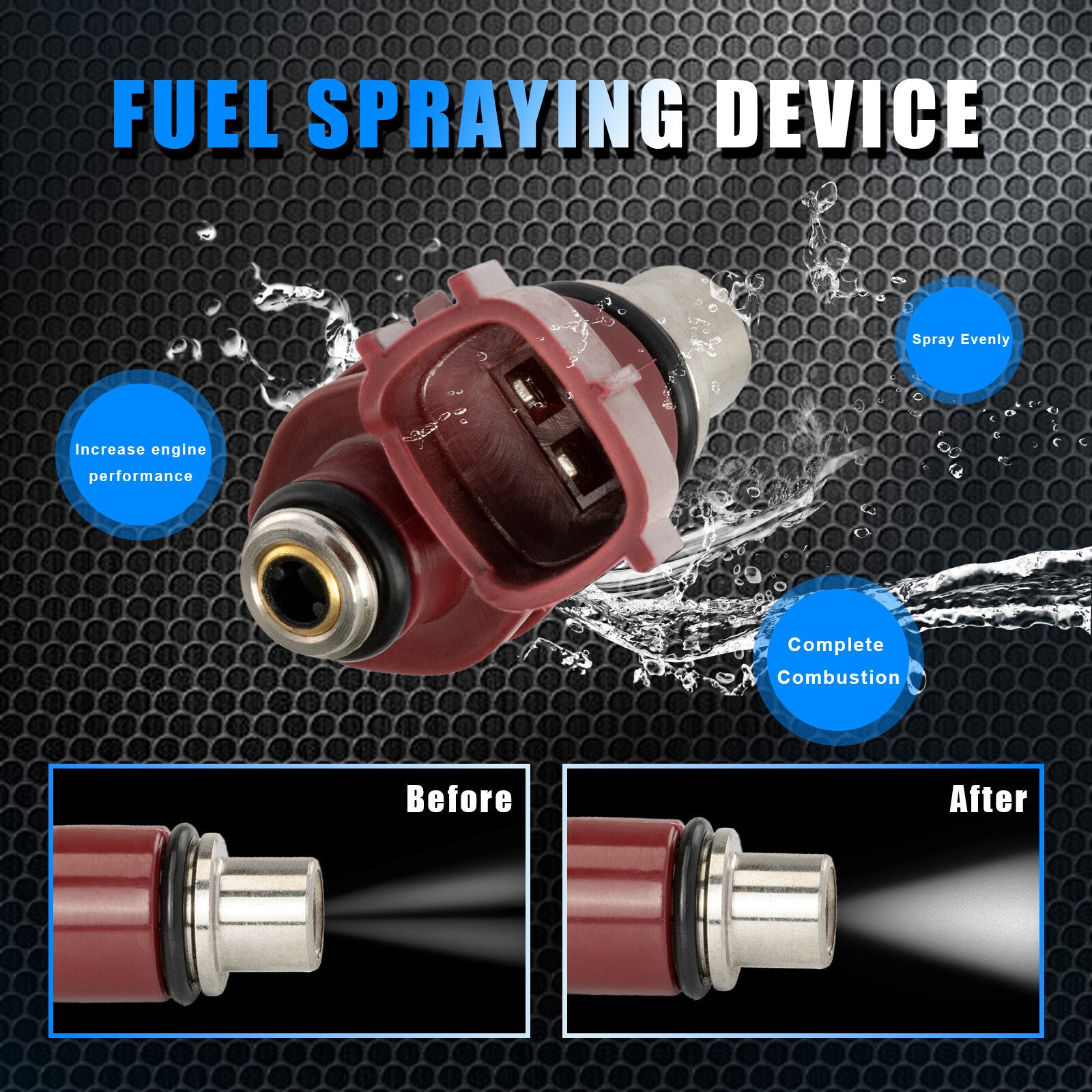 4X 6D8-13761-00-00 Fuel Injector for Yamaha Outboard 4 Stroke 80BEL 75-90HP NEW