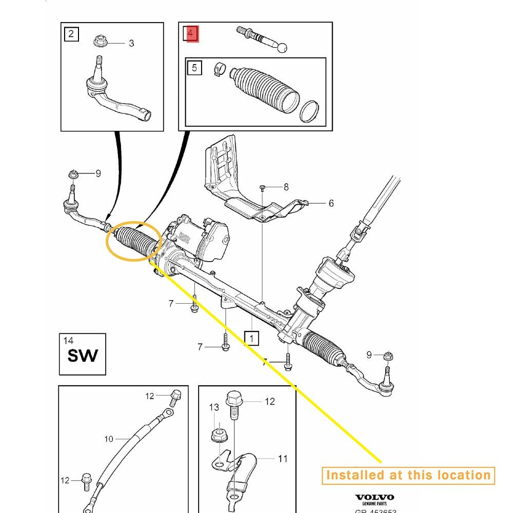 Equipment Manufacturer : 31658398- (for Volvo S90 and XC90 internal ball joint)