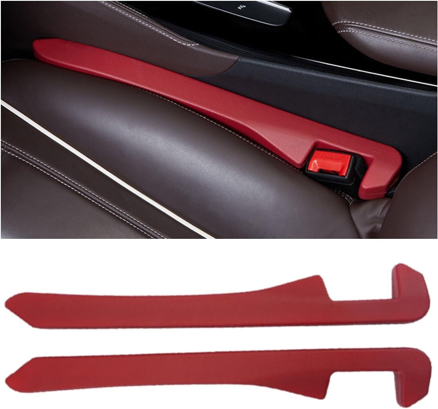 2-Pack Red Car for Seat Gap Filler for Cars, SUVs, and Trucks - for Seat Divider Catchers