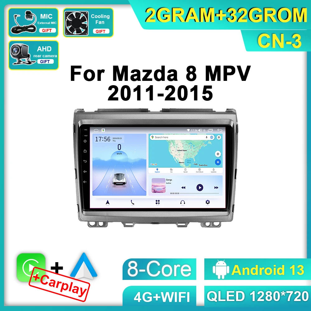 for Mazda 8 MPV LY 2006-2016 Android Car Radio CarPlay Video Player Stereo GPS