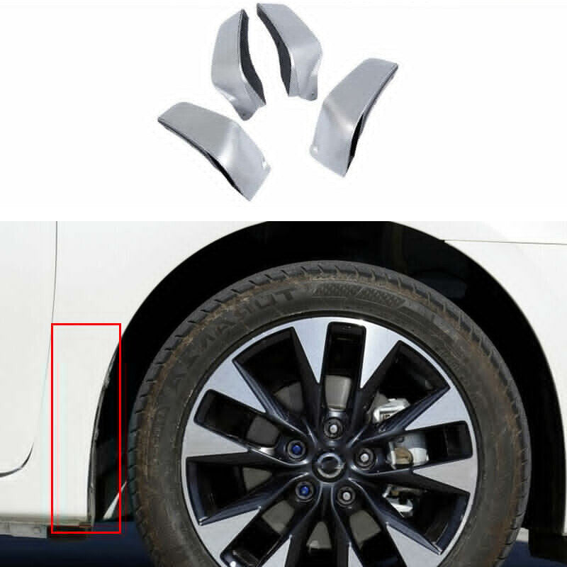 Fit for Nissan Sentra Sylphy 2013-2019 Silver Mud Flaps Fender Splash Guards 4pc