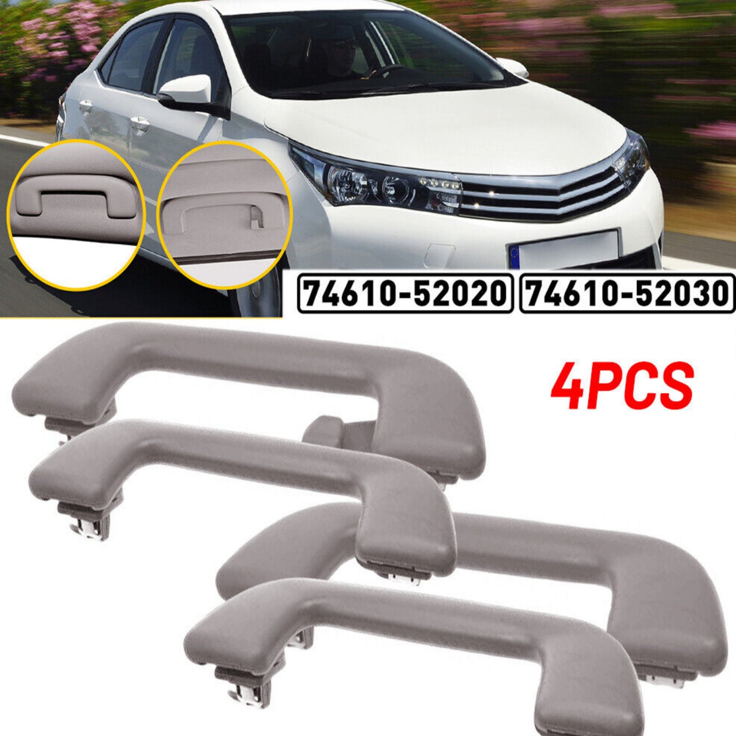 4PCS Front  Rear Inner Roof Ceiling Pull Handle Grab for Toyota for Camry 1995-2017