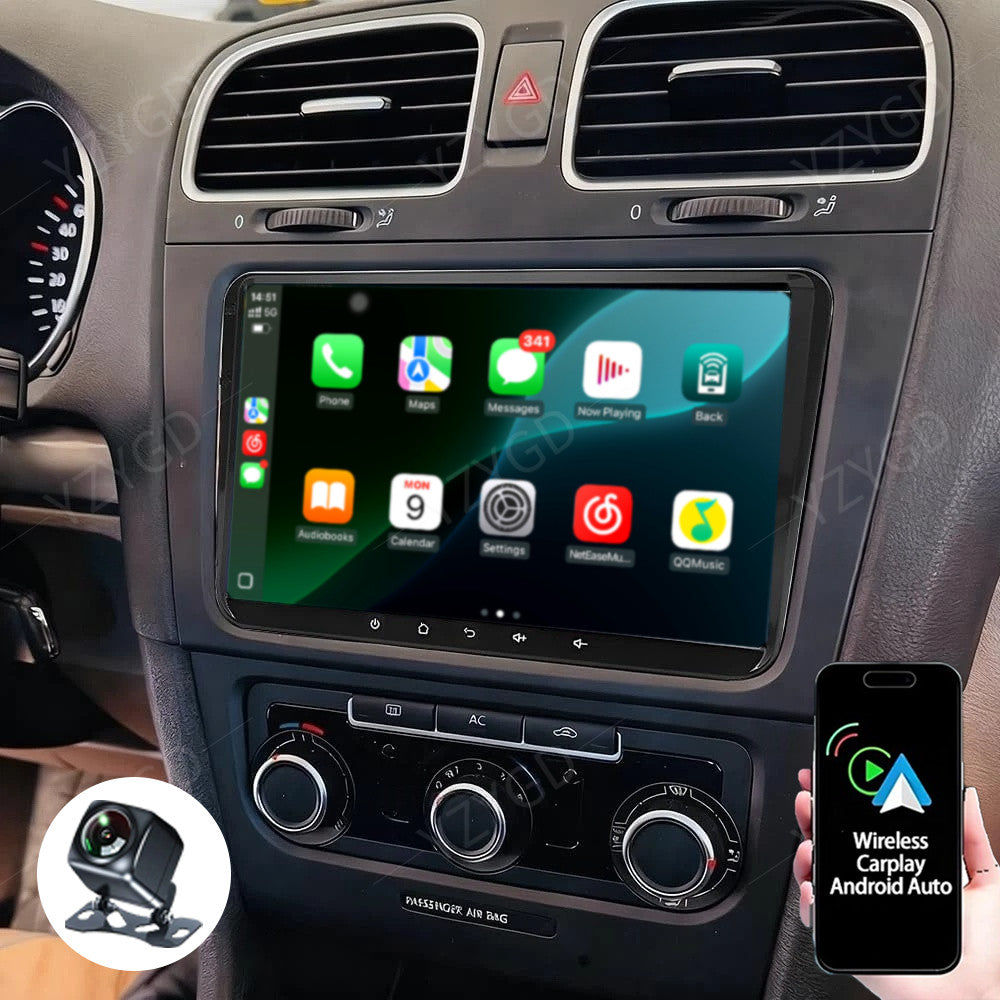 for Volkswagen for Golf V5 A5 2003-2009 GPS Android Carplay Car Radio Stereo Screen