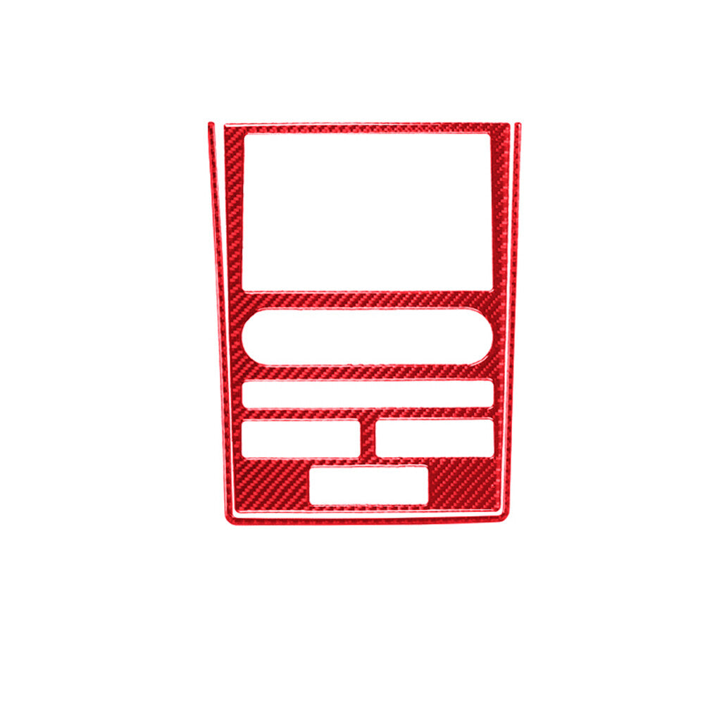3X Red Carbon Fiber Center Control Trim Cover for Lincoln for Navigator 2007-2014