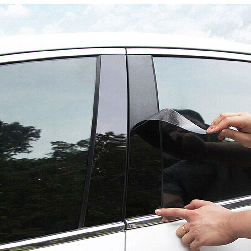 6P Piano Black Pillar Posts Door Window Molding Strip Trim for Volvo S60 2011-18