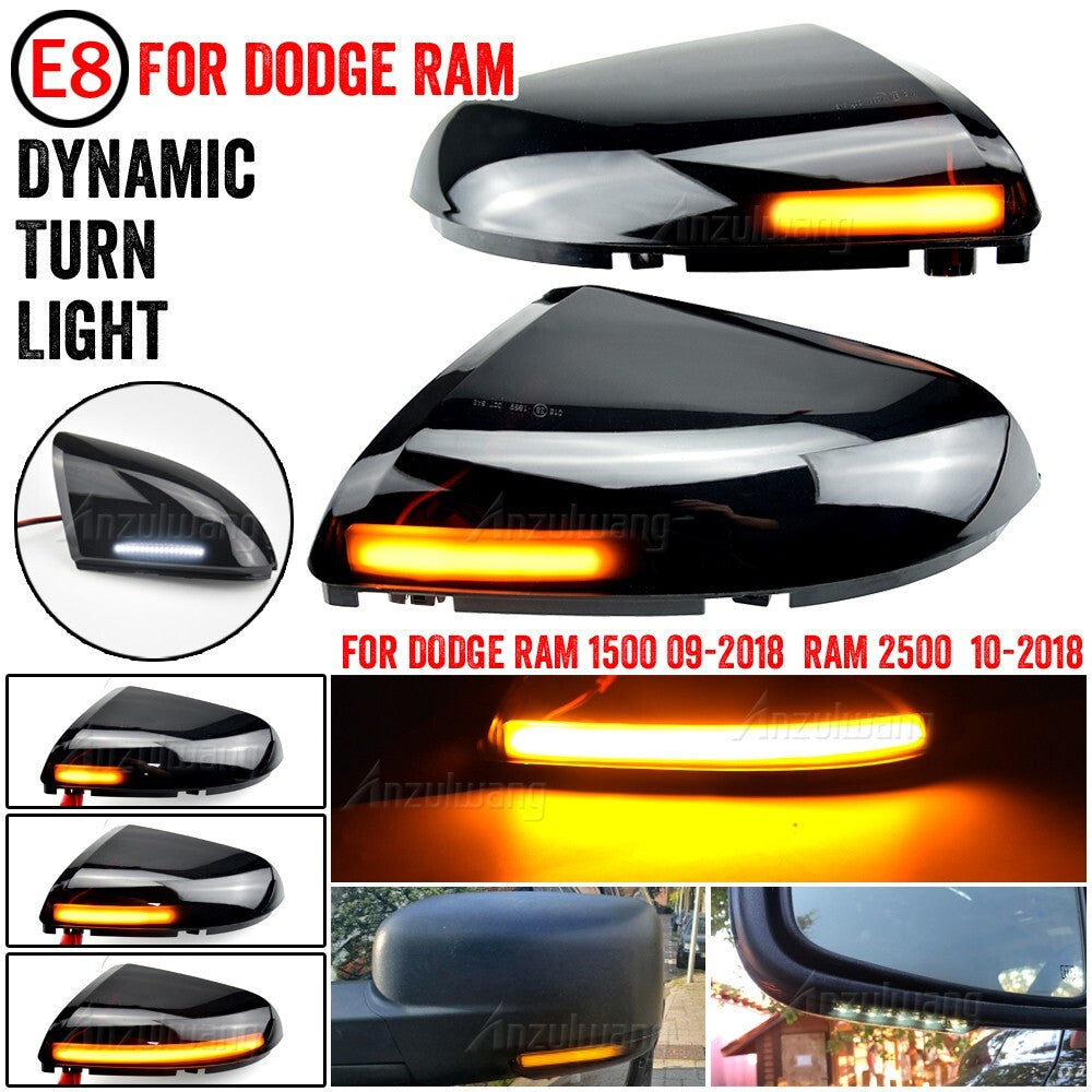 Dynamic Side Turn Signal Light For 2009-2018 for Dodge for Ram 1500 2500