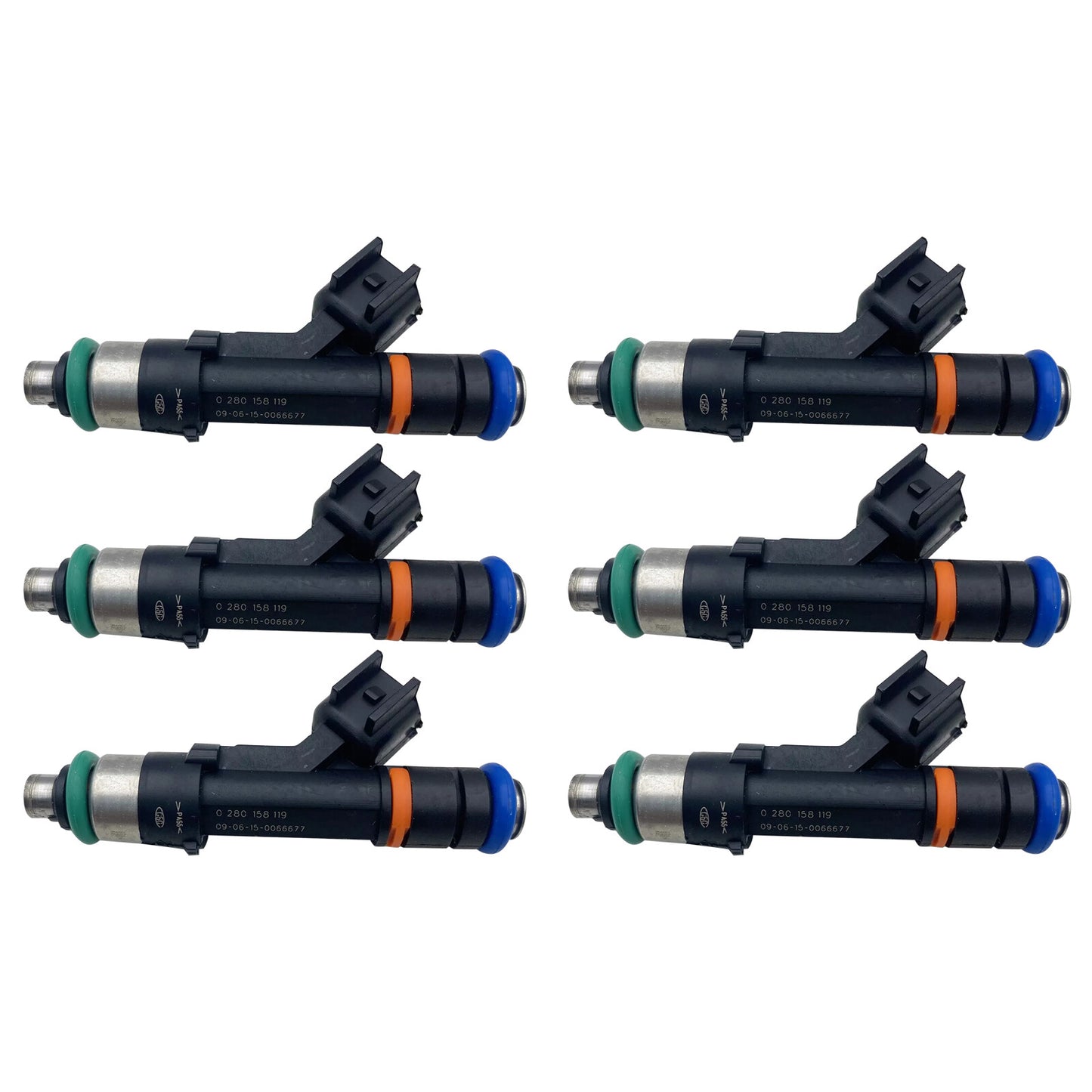 Set of 6 Fuel Injectors for Jeep for Wrangler 3.8L 04861667AA 07-11 0280158119