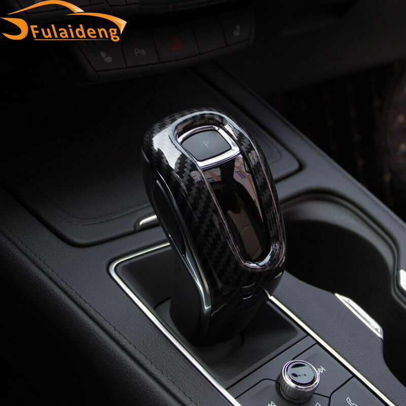 for Cadillac XT4 2018-2021 Carbon Fiber Inner Gear Shift Knob Cap Cover Trim ABS