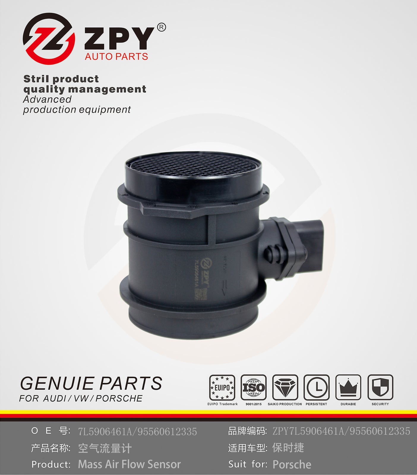 For 04-06 for Porsche for Cayenne 3.6 3.2L-V6 Mass Air Flow Meter Sensor New 7L5906461A