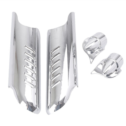 Chrome Lower Fork Leg Deflector Shield Fit for Harley Touring Electra Glide Classic