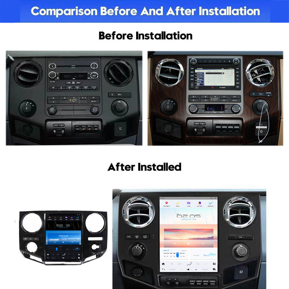 12.1 Android 11 for Tesla Style Full Screen GPS Radio for Ford F250 F350 2009-2012