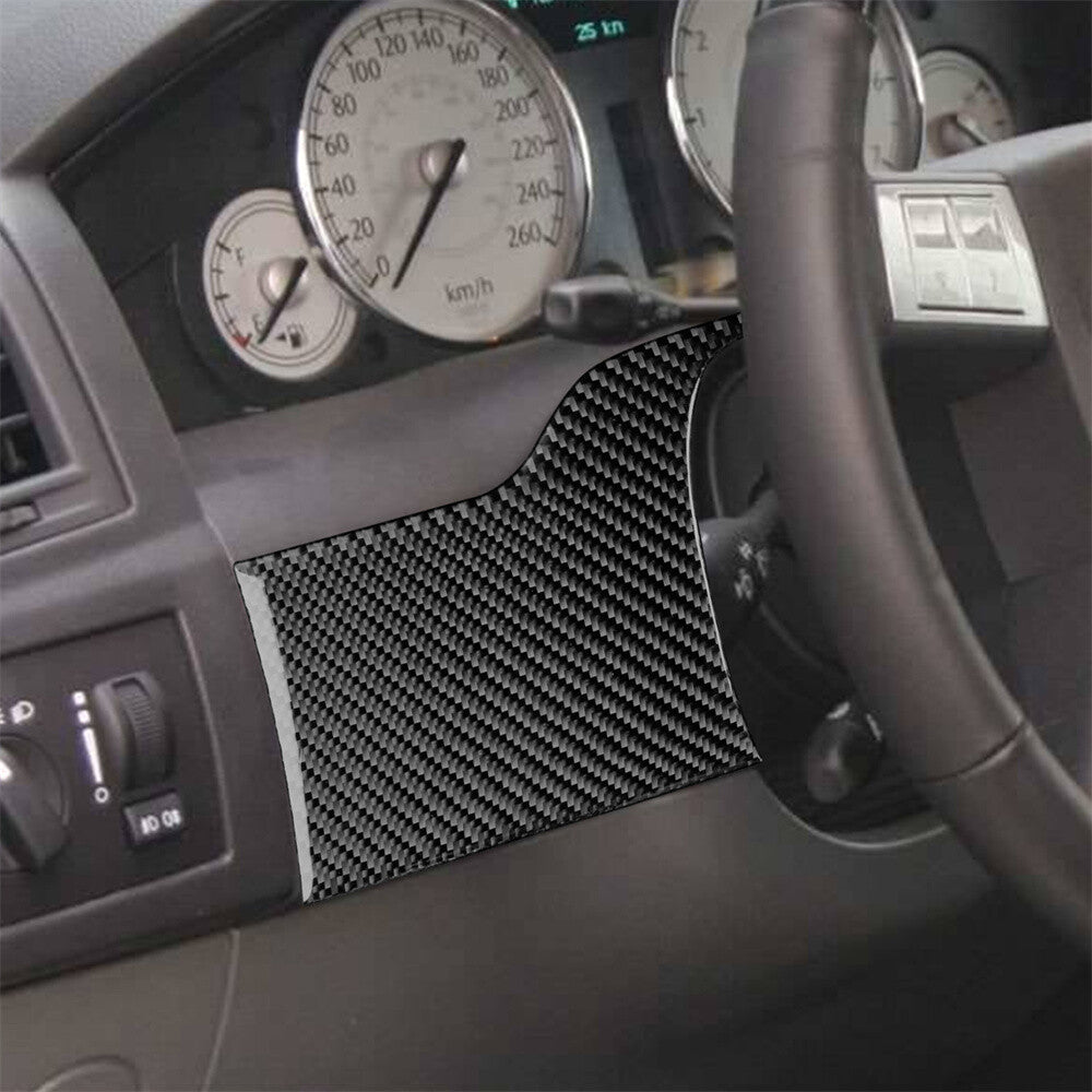 Carbon Fiber Dashboard Speedometer Lower Panel Cover for Chrysler 300C 2005-2007