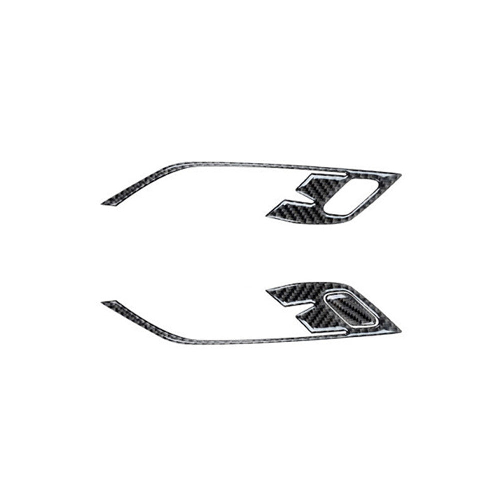 3Pcs Carbon Fiber Interior Front Door Handle Cover Trim for BMW X1 F48 2016-2018