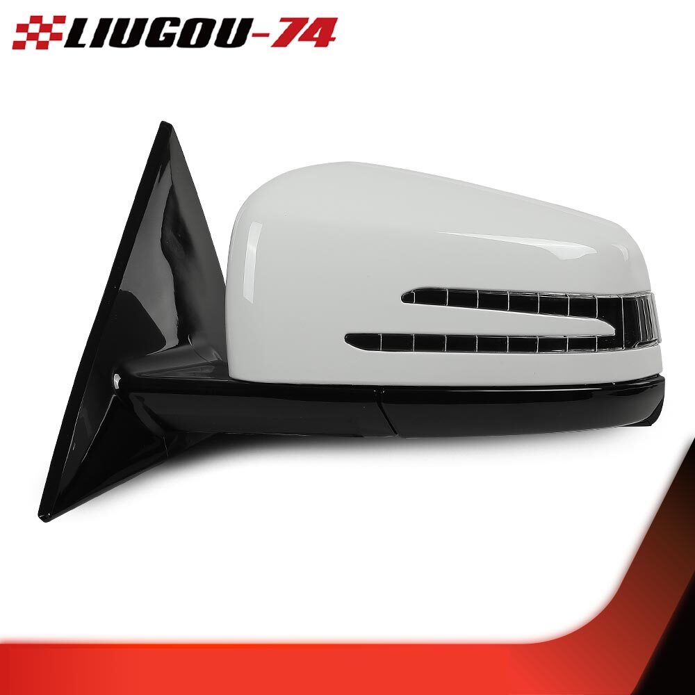 The white mirror on the left driver's side is suitable for Mercedes-Benz E350, E400, and E550 2DR coupes. (10-17)