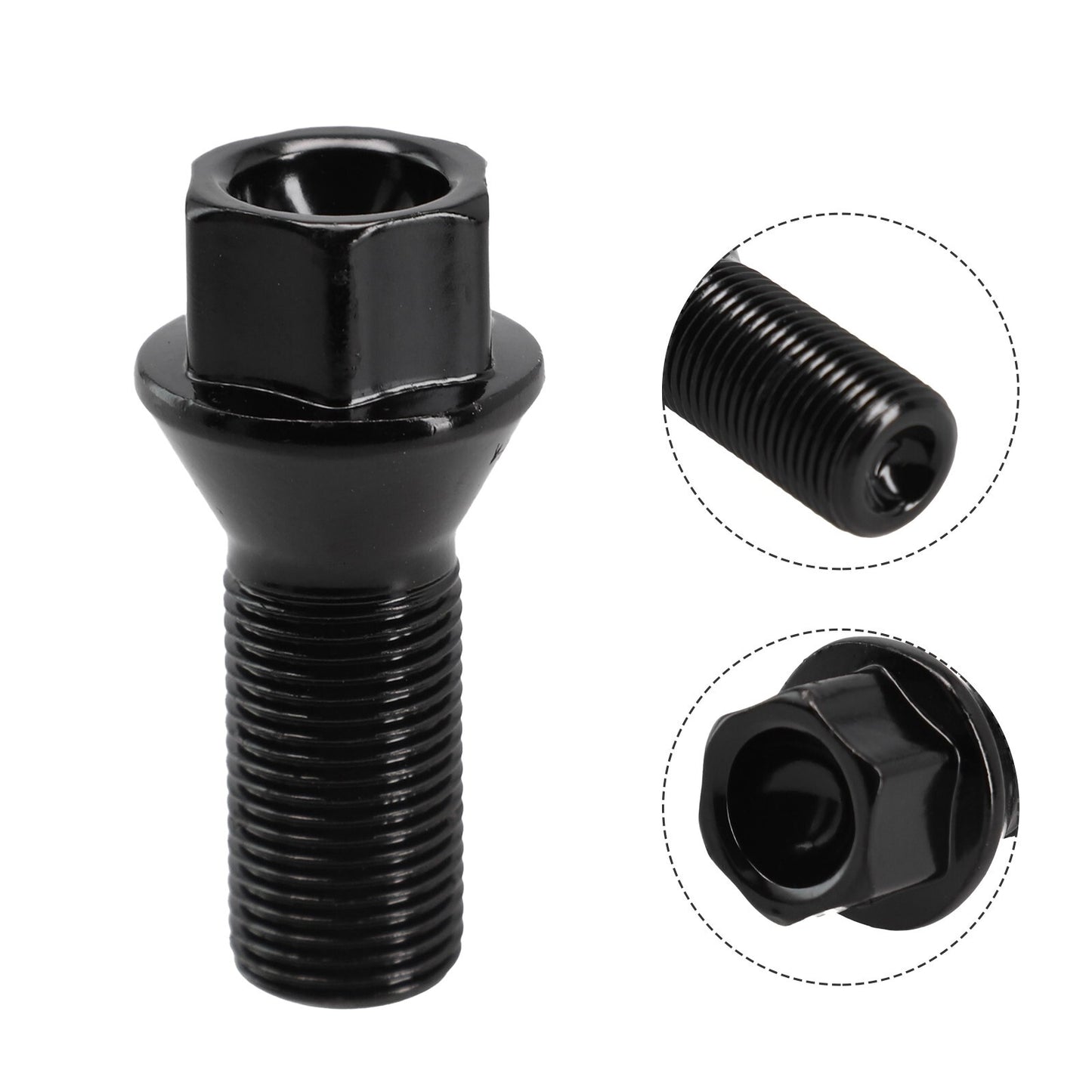 Suitable for wheel lug nuts and bolts M14x1.25, black F25 X3 E70 36136890324 parts