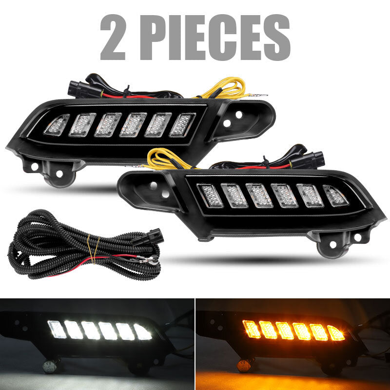 2x LED DRL Daytime Running Light With Turn Signal for Toyota Tacoma 2016-2022