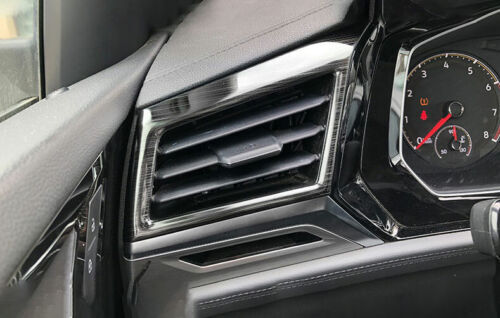 for Volkswagen for Jetta Mk7 2019-2022 Steel Black Console L&R Air Outlet Vent Trim