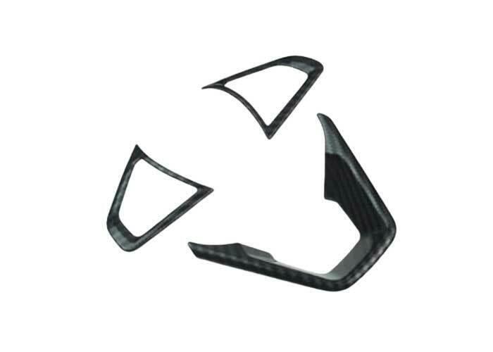 Carbon Fiber Steering Wheel U Type Cover Trim 3PCS Fit for Ford Edge 2015-2022