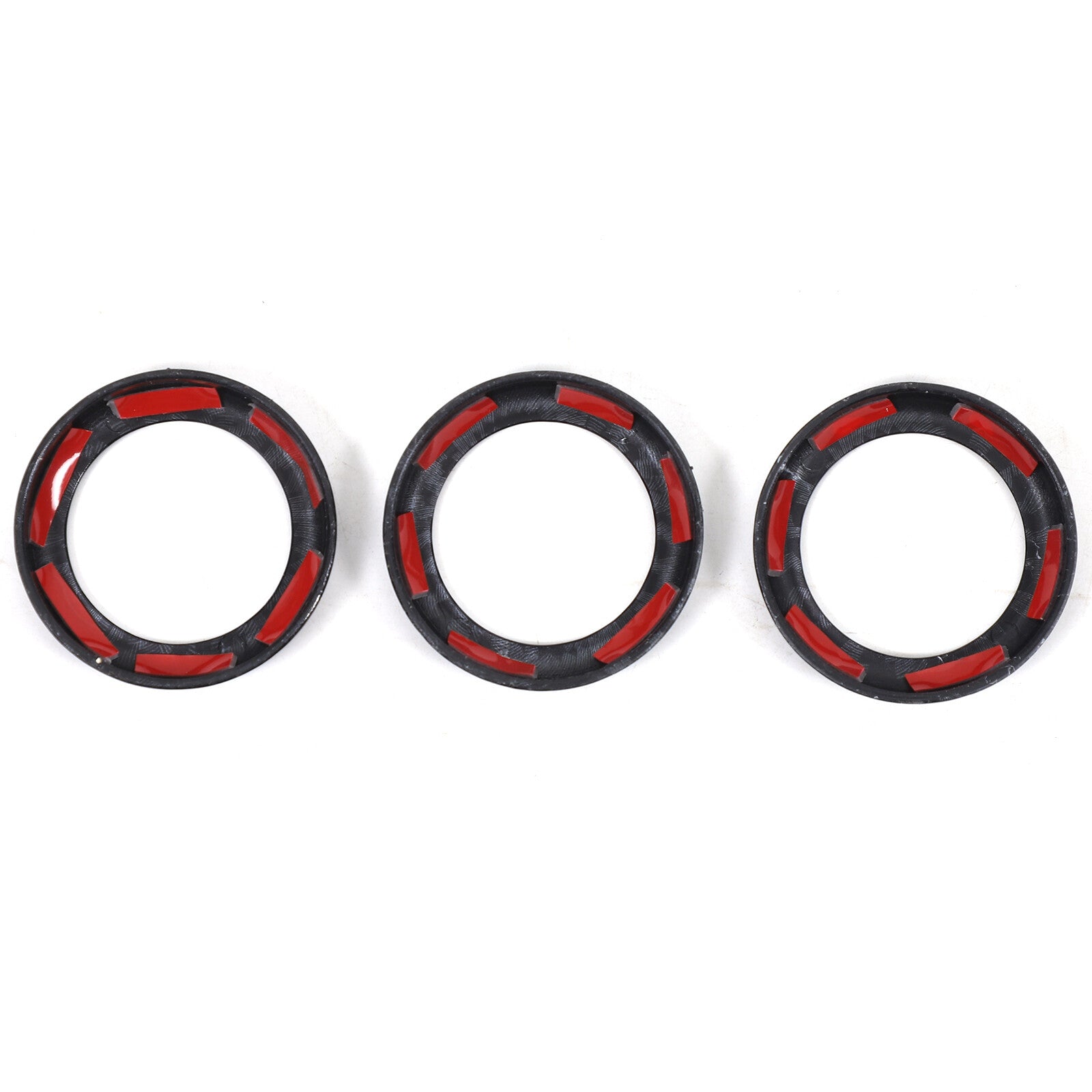 ABS Carbon Fiber A/C Console Knob Ring Cover Trim Set For 2009-2020 for Nissan 370Z