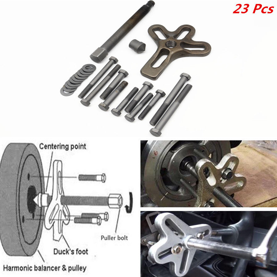 23x Car Heavy Duty Harmonic Balance Crank Shaft Tool Steering Wheel Puller Tool