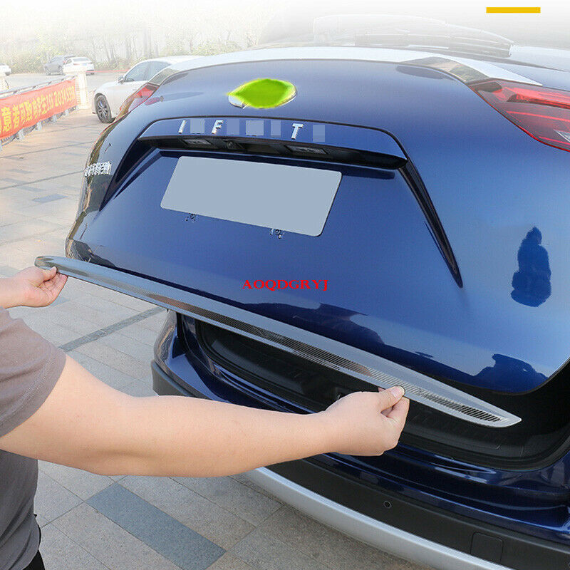 for Infiniti QX50 2019-24 Carbon fiber REAR TRUNK TAIL GATE DOOR LID COVER TRIM
