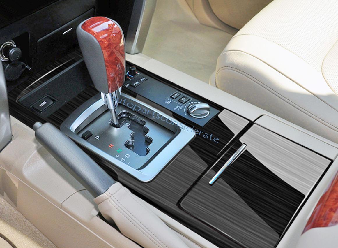 for Toyota for Land Cruiser LC200 2008-2015 Black Console Gear Shift Panel Trim 2PCS