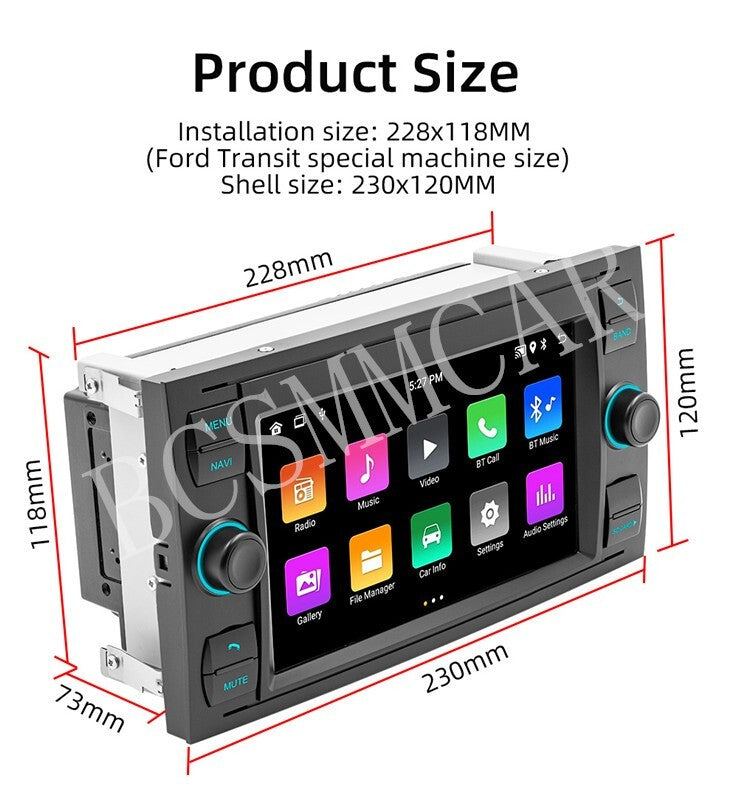 Car Android for Navigator Radio Fit for Ford Transit 2007-2024 Multimedia Player