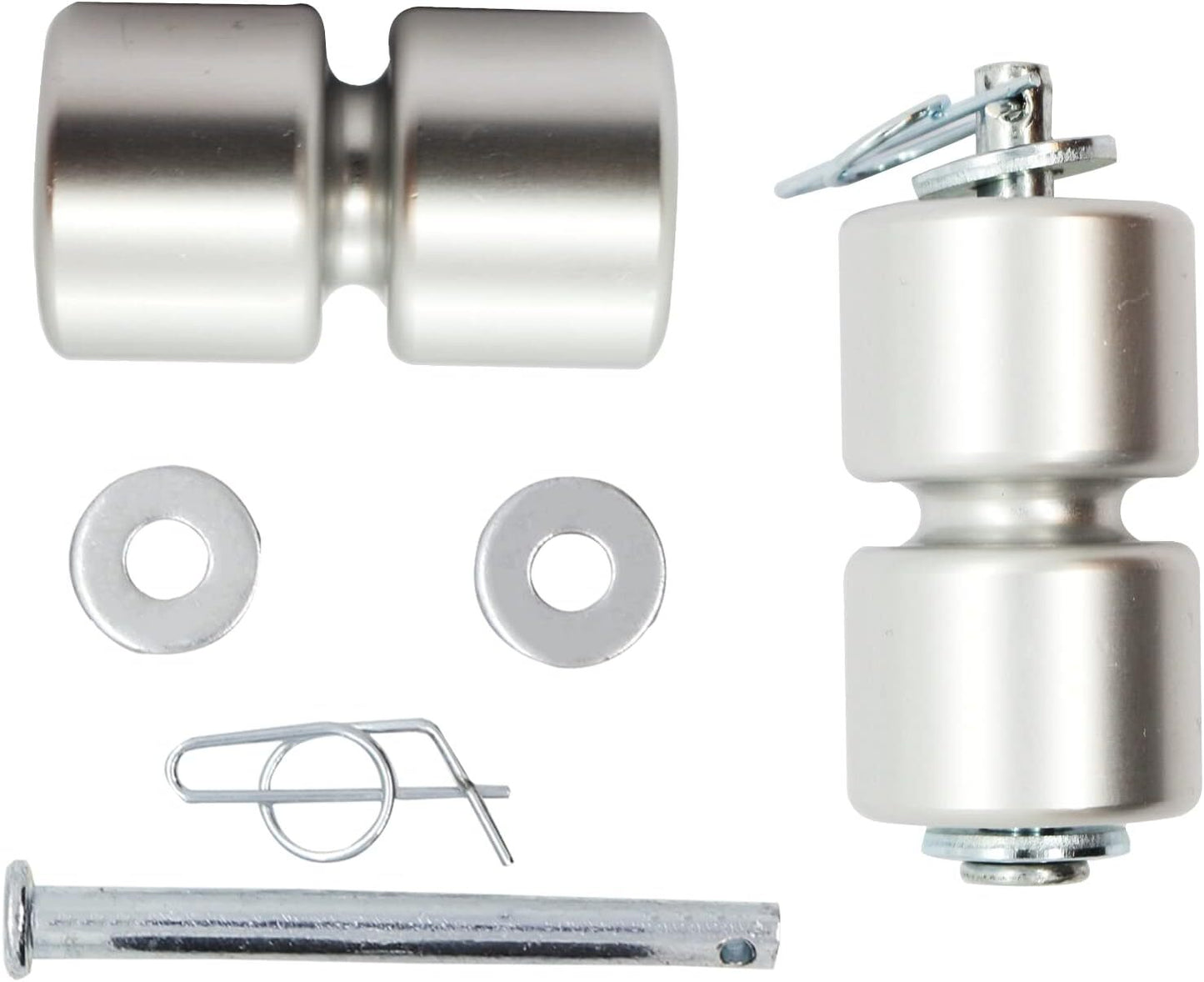 2-Piece Aluminum Alloy Trailer Tailgate Lifting Auxiliary Roller Kit Washing Machine Pin Ring