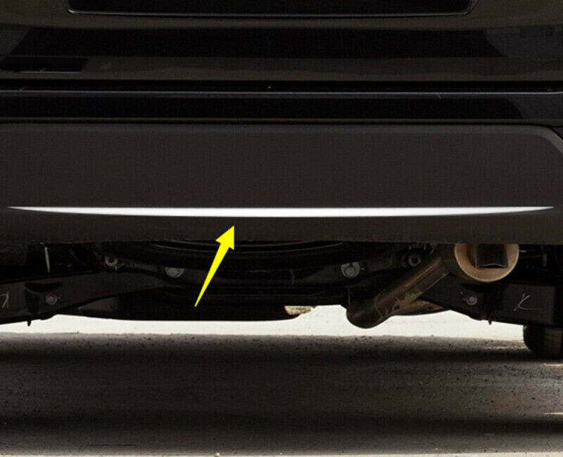 Silver Steel Rear Bumper Cover Decor Strip Trim for Toyota Highlander 2020-2023