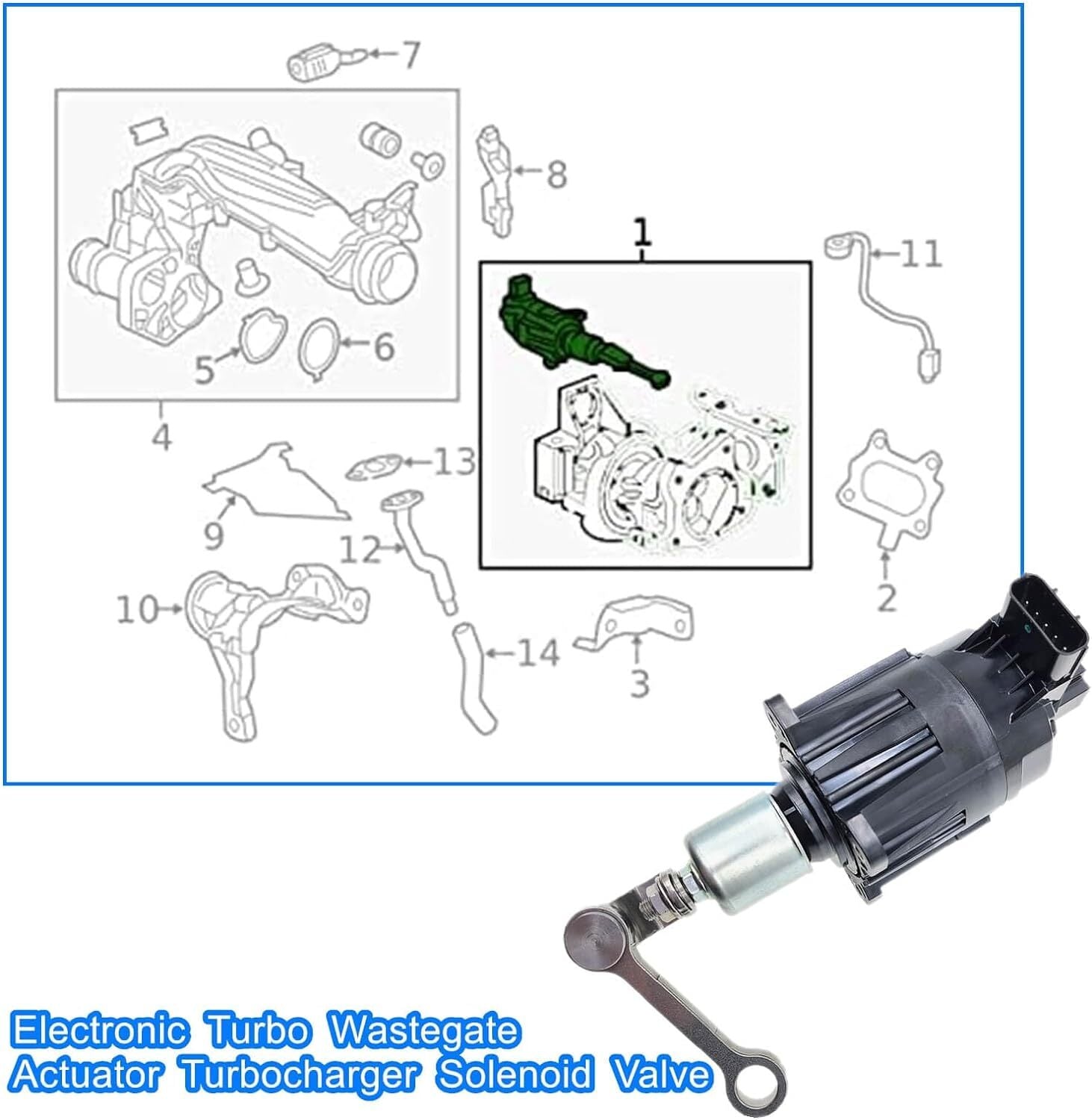 Turbo Charger Solenoid Valve Actuator For 2016-2019 for Honda for Civic 1.5L 49373-07100