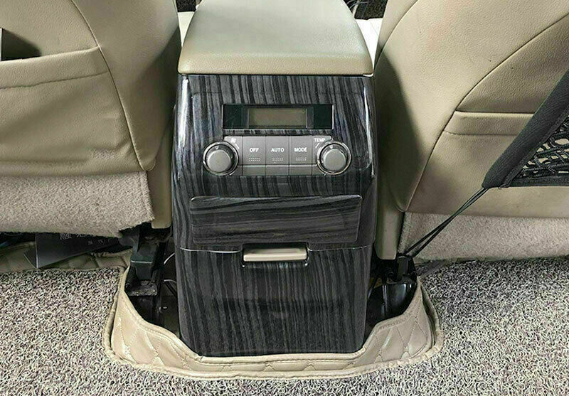 Black Wood Grain Rear Air Outlet Vent Panel Trim for Toyota Highlander 2008-2013