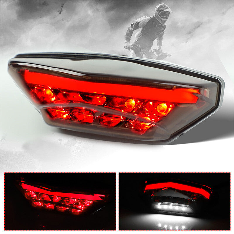 1X Motorcycle LED Rear Stop Running DRL Tail Brake Light Universal Dirt Bike ATV