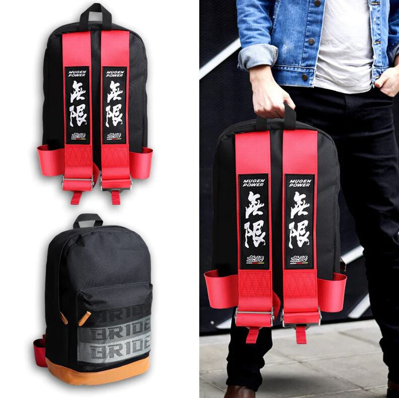 Bridal Gradient Fabric Backpack with Adjustable Shoulder Straps, Mugan Red, Suitable for Japanese Production