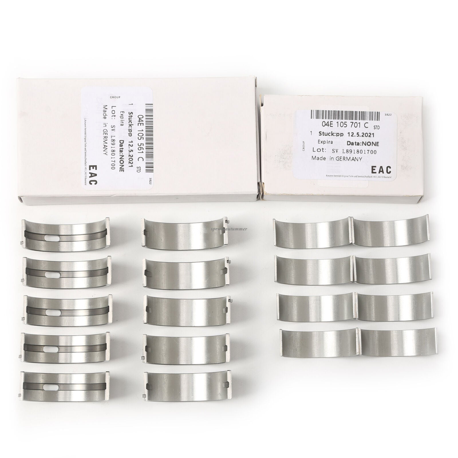 Con Rods Crankshaft Bearing Shells STD for VW for Golf for Audi A3 CZC CXS CJZ 1.4TEA211