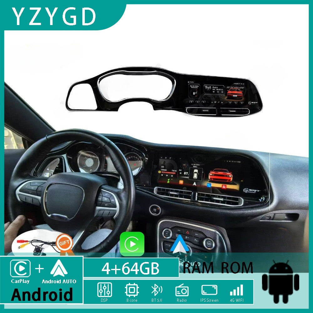 for Dodge for Challenger SRT Hellcat 2010-2024 Stereo 12.3Android CarPlay Car Radio